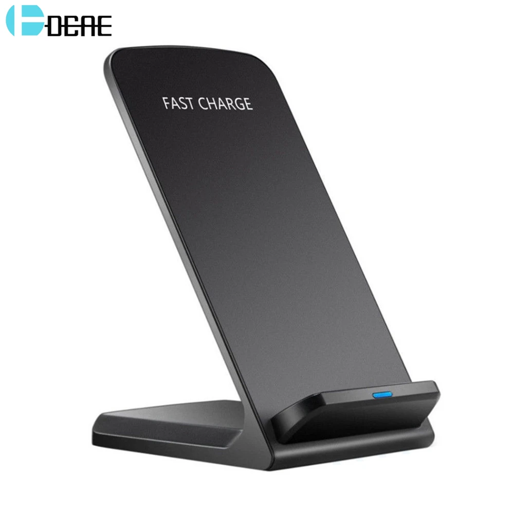 

DCAE 10W Qi Wireless Charger Desktop Quick Fast Wireless Charging Stand For Samsung S8 S9 Note 9 8 For iPhone XS Max XR X 8 Plus
