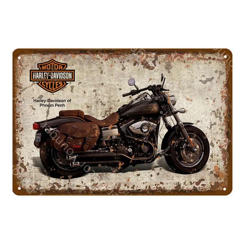 YD3176E Historic US Route 66 Motorcycle Poster Wall Sticker Vintage Metal Plaque Pub Bar Garage Home Decor Motorbike Plate Tin Signs - Цвет: YD3176E