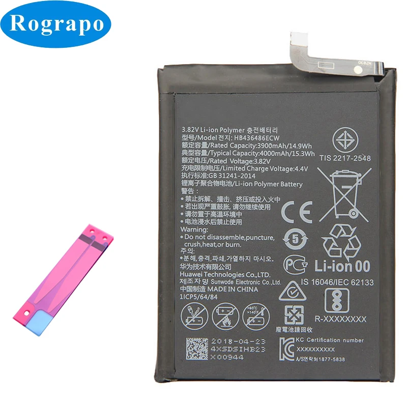 

4000mAh HB436486ECW Mobile Phone Replacement Battery For Huawei Mate 10 ALP-L09 ALP-L29 10 pro BLA-L09 / Honor View 20 PCT-L29