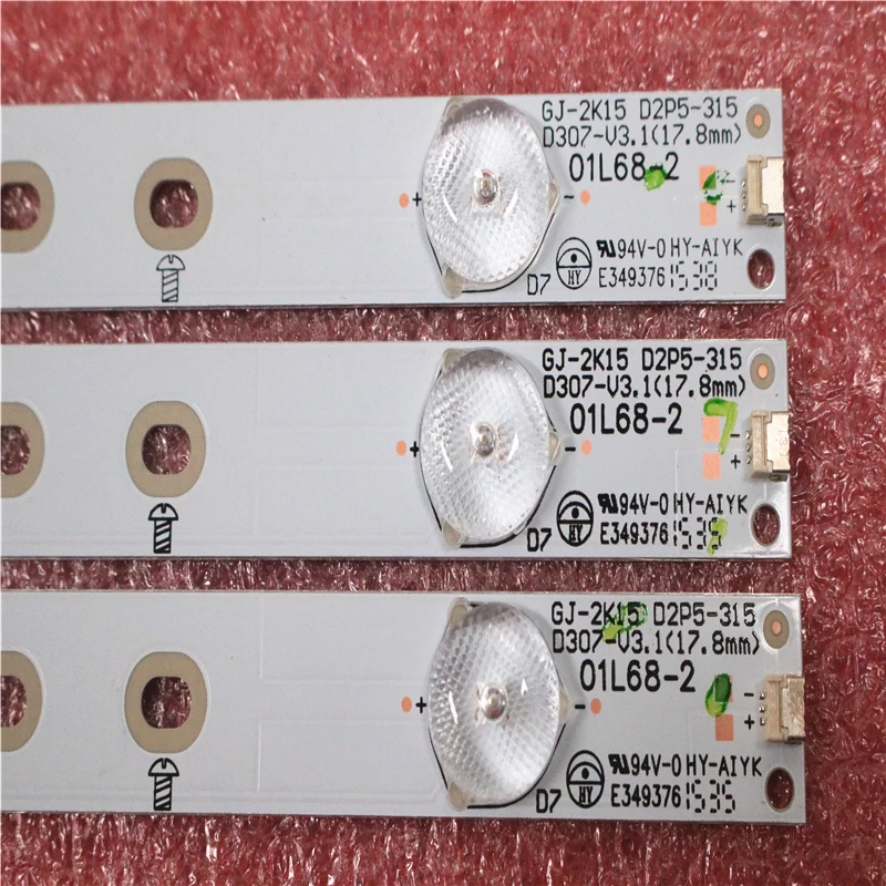 

1 set=3 PCS New original LED strips for 32"Philips GJ-2K15 D2P5-315 D307-V3.1 01L68-2 E349376 7 LEDs 650mm