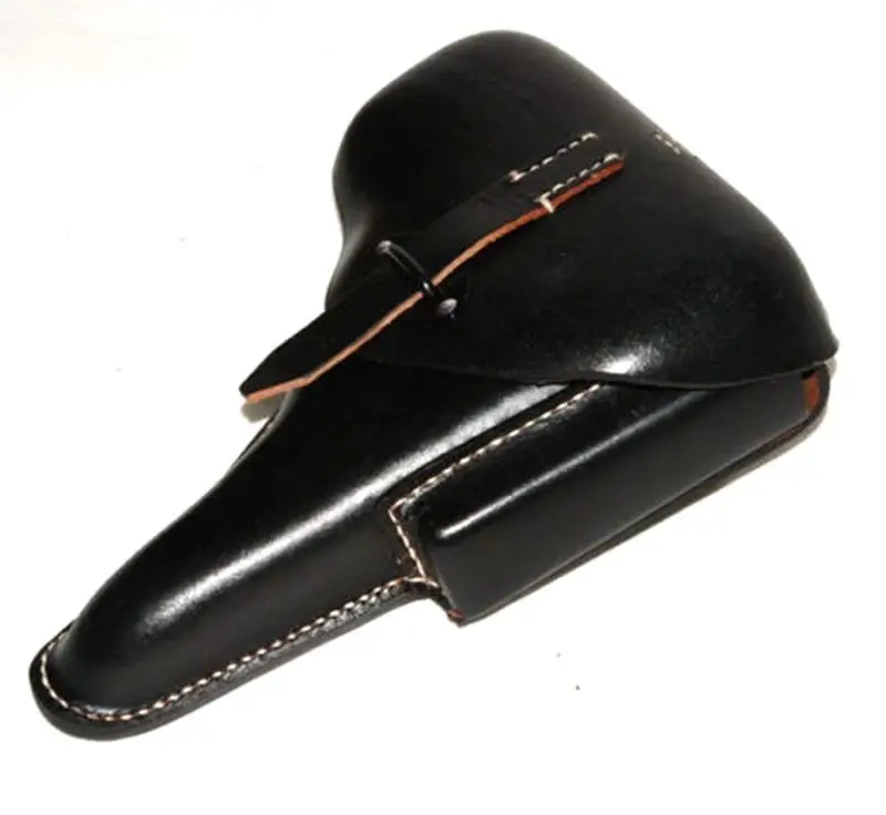 WWII WW2 German Black Leather Walter Military 1942 P38 P-38 Hardshell Holster