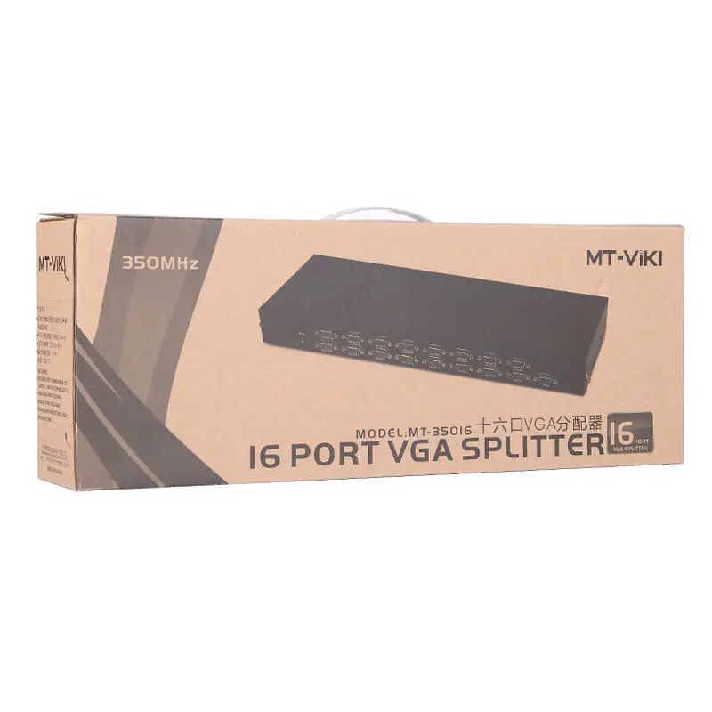 16 портов VGA сплиттер 1x16 350MHz 1920x1440 широкий экран видео каскад 45 м MT-35016