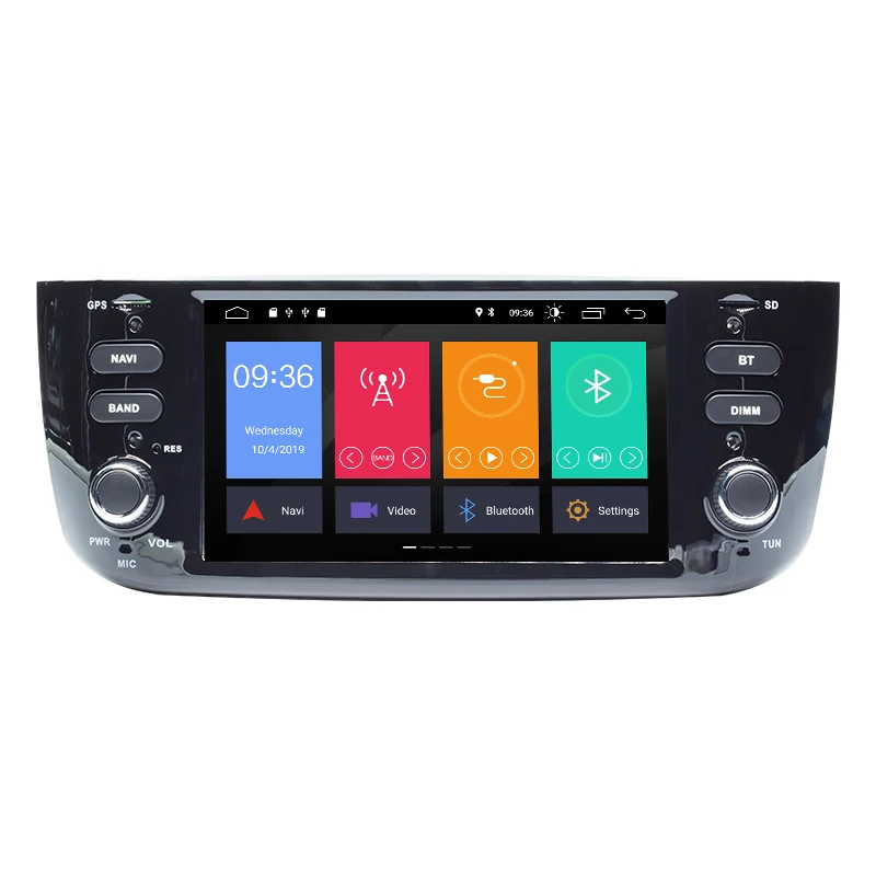 Perfect Xonrich Car Multimedia Player 1 Din Android 9.0 For Fiat/Linea/Punto 2012-2015 GPS DVD Automotivo Radio FM Quad Core DSP USB DVR 2