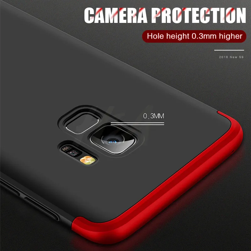 H&A 360 Full Protective Phone Case For Samsung Galaxy S9 S8 Plus S6 S7 Edge Matte PC Shockproof Cover For Samsung Note 9 8 Cases