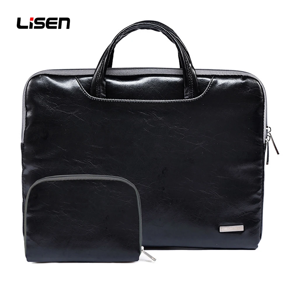 

Waterproof Soft PU Leather Men Causal Business Case Handbag Laptop Briefcase Male for Macbook Air Pro Retina 11 13 15.6 inch