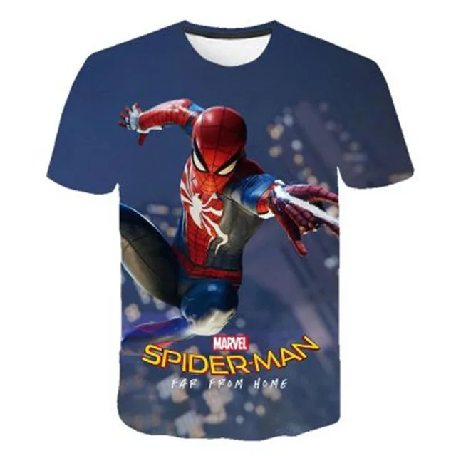 Футболка с супергероем «Человек-паук», «дальний от дома» футболки для мужчин и женщин с 3D принтом футболка с короткими рукавами «Человек-паук» S-6XL - Цвет: TS7406