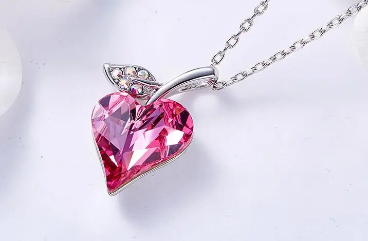 

UXN148 925 Silver Zircon Girls Wedding Garment Necklace Birthday Party Gift