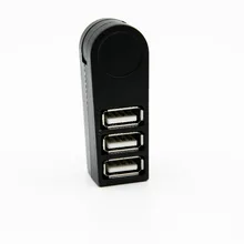 Мини 3 порта USB 2,0 вращающийся концентратор адаптер для ПК настольный ноутбук расширение