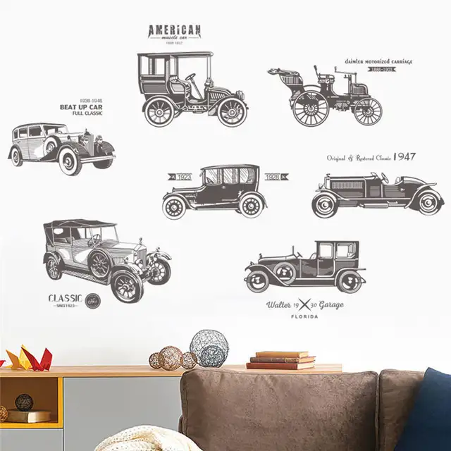 1 Pc 30 90 Cm Pvc Self Adhesive Wall Stickers Clic Car Pattern 1 Pc 30 90 Cm Pvc Self Adhesive Wall Stickers Clic Car Pattern Window Furniture Wallpaper Bedroom Living Room Mural Decals