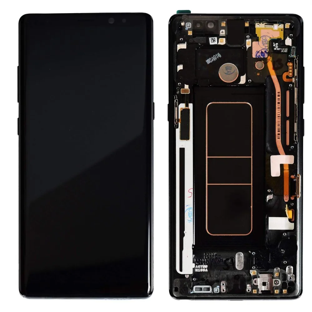 

Original 6.3'' With Frame For Samsung Galaxy Note 8 Note8 N9500 N950FD Burn Shadow Lcd Display Touch Screen Digitizer Assembly