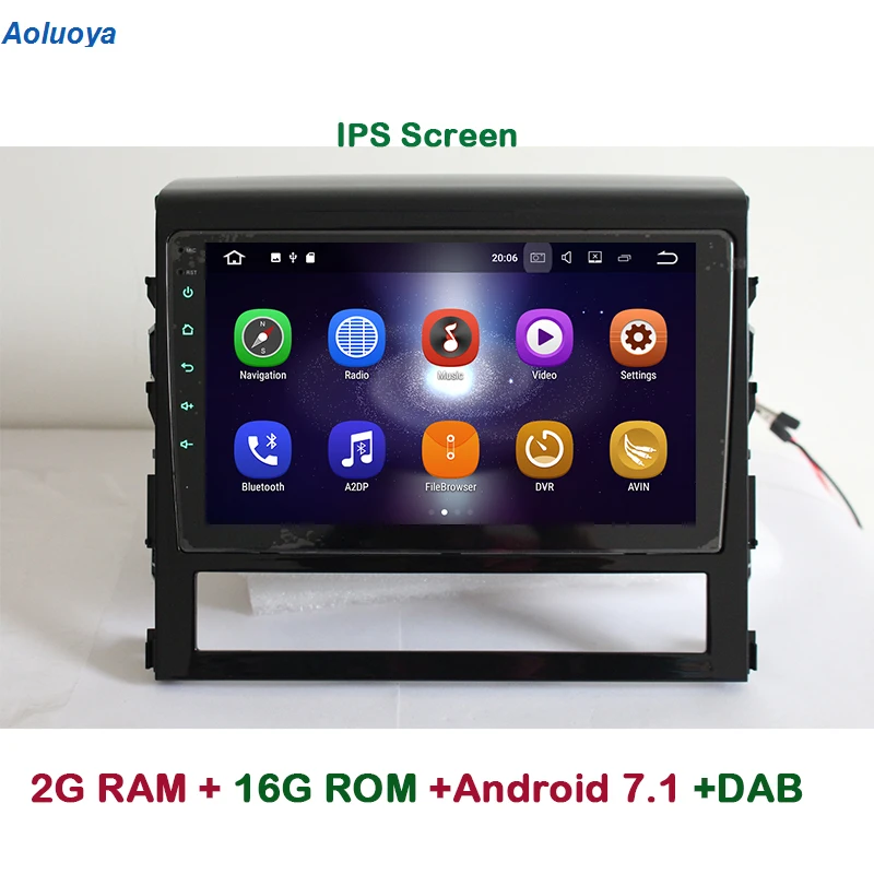 Aoluoya IPS 2G RAM Android 7 1 автомобильный DVD GPS навигационный плеер для Toyota Land Cruiser 200 LC200 2016