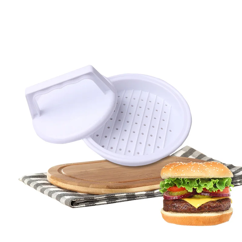 

Plastic Round Shape Hamburger Sandwich Meat Pie Mould Manual Meat Maker Presses Pie Barbecue Tool Kitchen Cooking Accessories