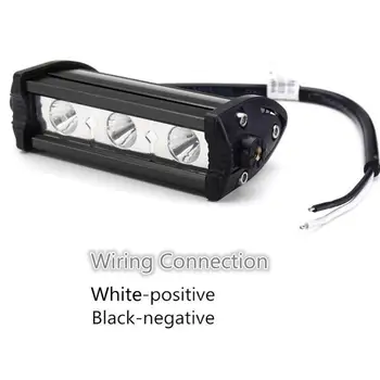 

9W LED Spot Lamp Single Row Work Light Bar Waterproof Motorcycle Truck Lighting Car Light
