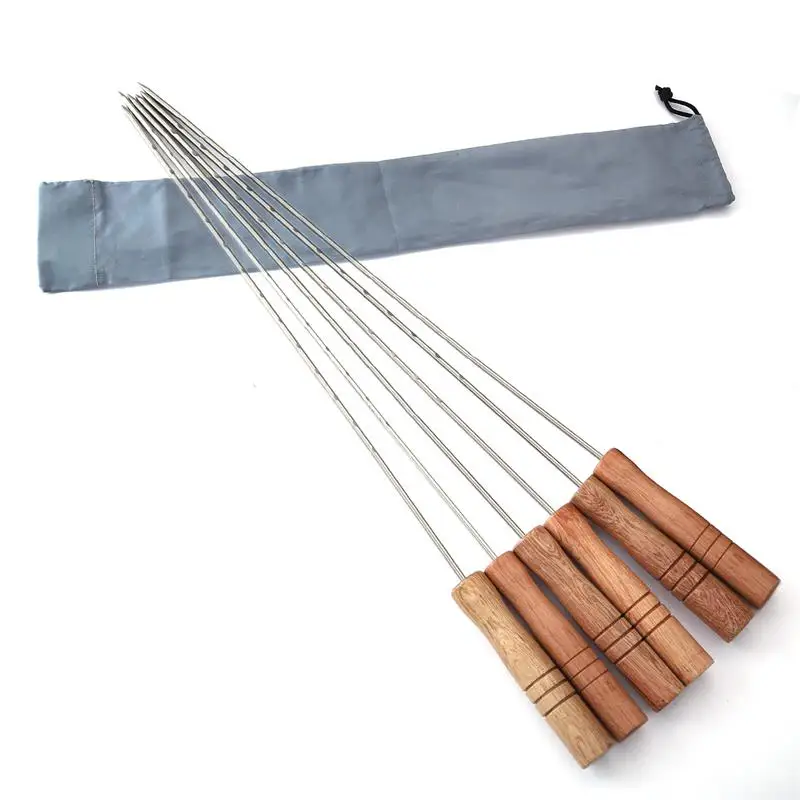 Wood bbq skewers with bag  (3)