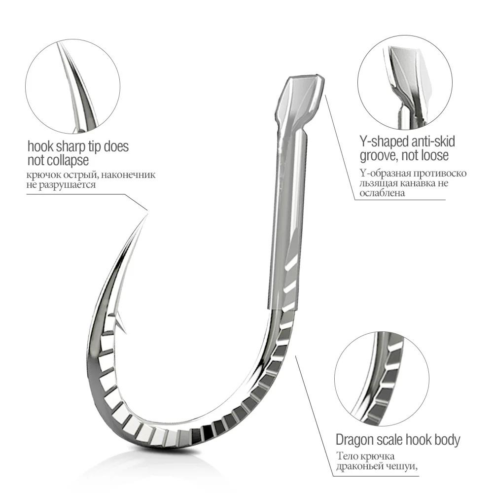 DONQL 10 шт./кор. Титан сплав бронзовых морских рыболовных крючков 20-65LB одинарный круг рыболовных крючков с бородкой и карп рыболовные крючки рыбалка катушка аксессуары
