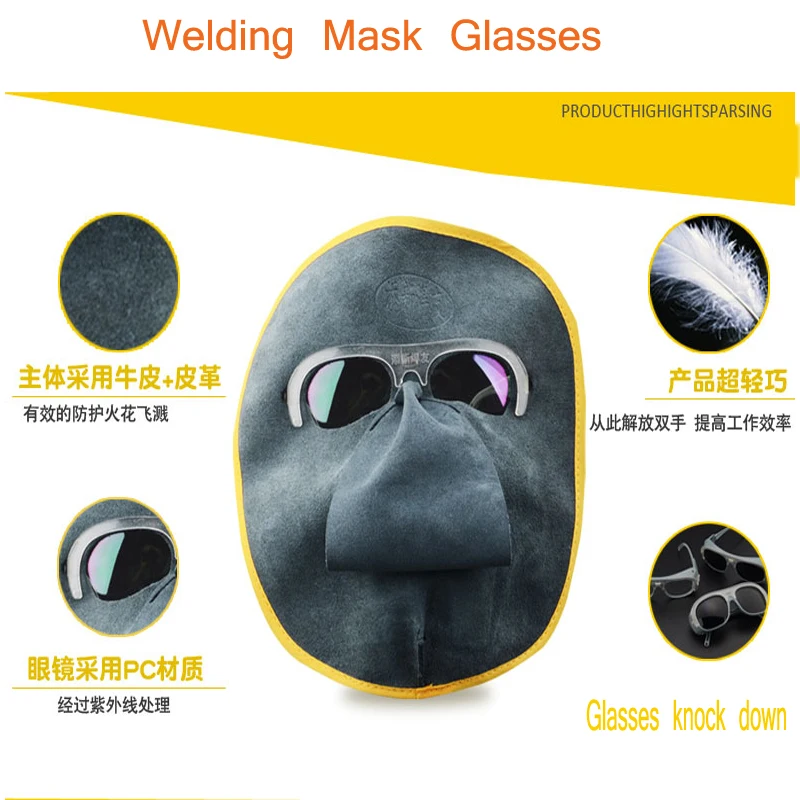 New arrival CE Leather welding Masks Face Shields Black Glasses Tig Mig Arc Welding helmet Goggles New arrival CE Leather welding Masks Face Shields Black Glasses Tig Mig Arc Welding helmet Goggles