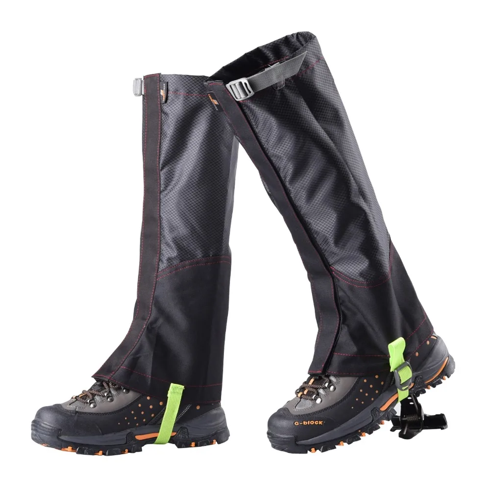 1 Pair Outdoor Waterproof Hiking Gaiters Nylon For Camping Teekking