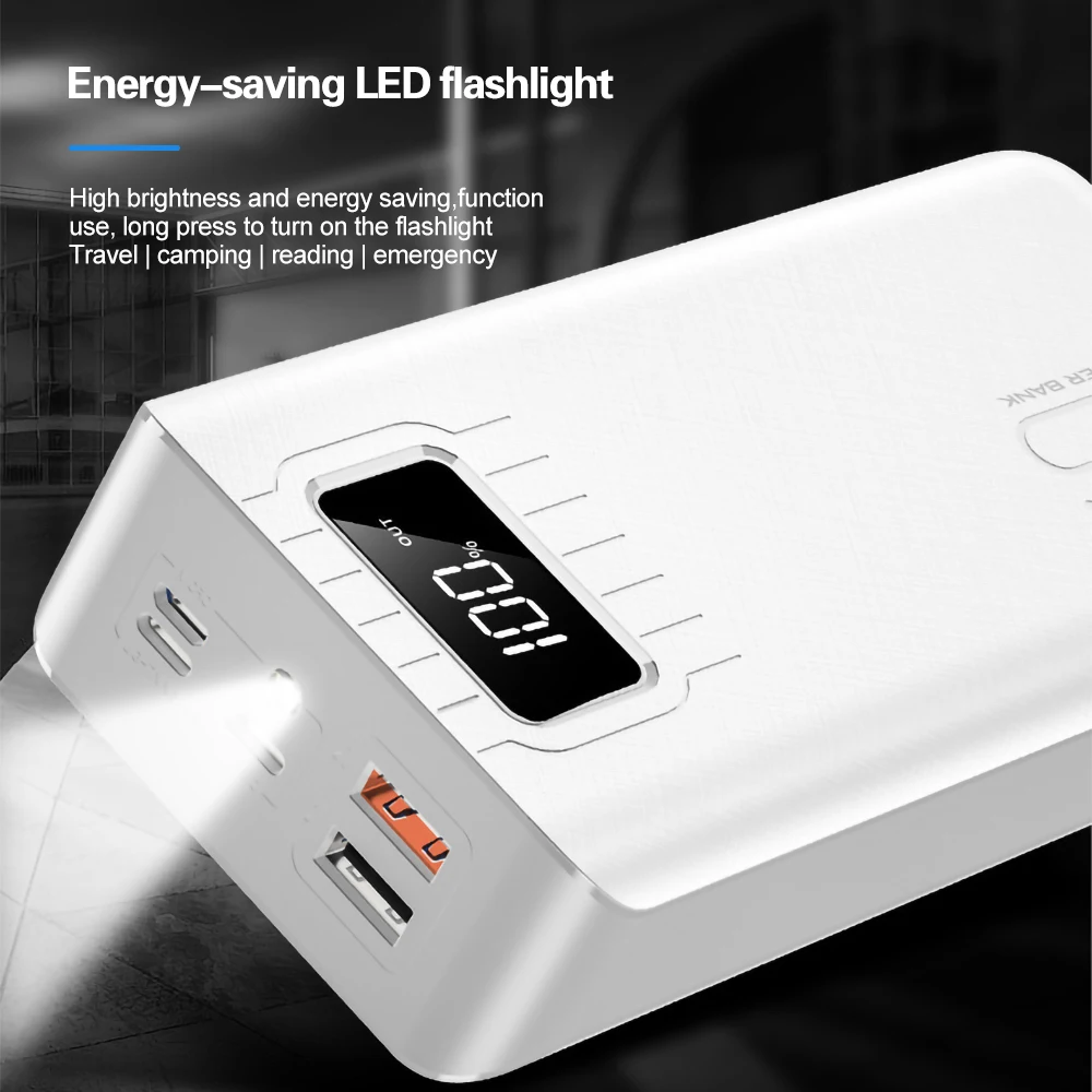 2USB LED Power Bank 30000mAh Portable Charging Powerbank For iPhone Xiaomi Samsung Huawei Poverbank Pack Charge External Battery