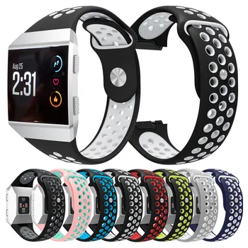 

CARPRIE Repalcement Wristband Fashion Double Color Sports Silicone Bracelet Strap Band For Fitbit Ionic Dropship 3.14