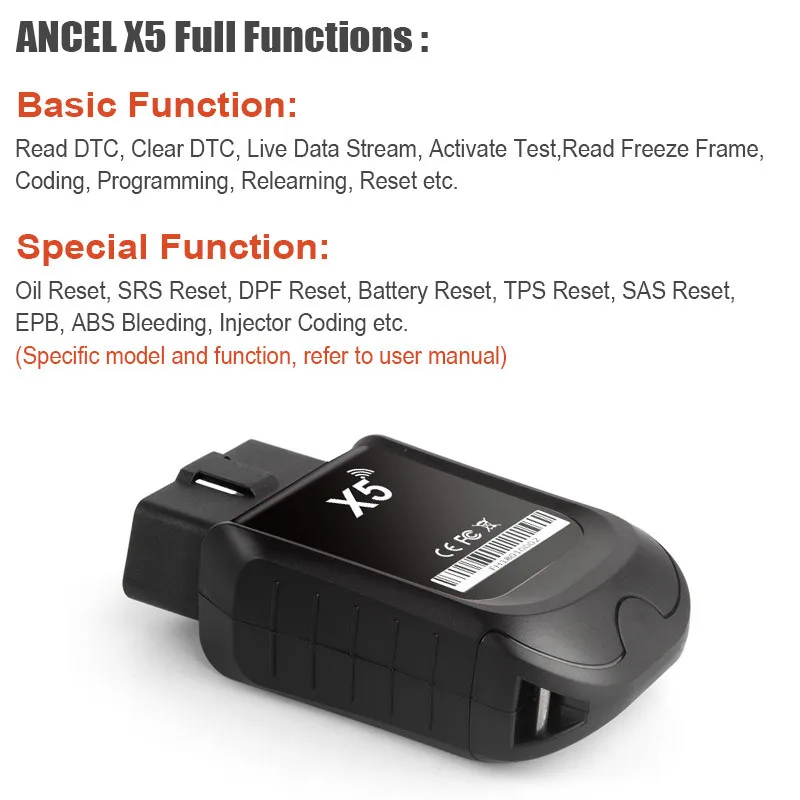 Автомобильный диагностический сканер Ancel X5 Wi Fi инструмент для диагностики