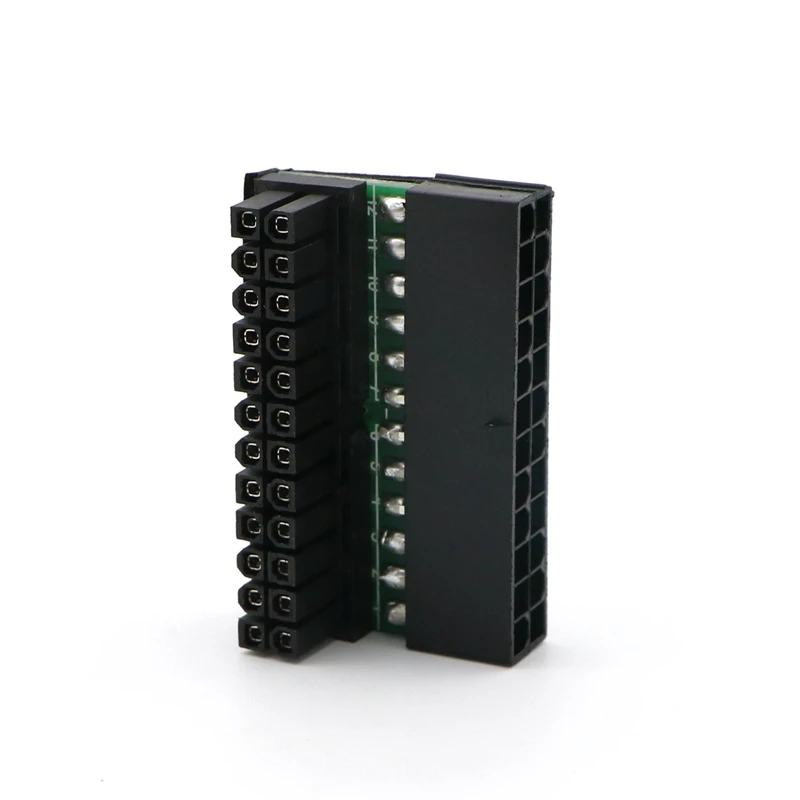 

10pcs/Lot Motherboard 24Pin Male to Female 90 Degree Revolution Power Adapter.