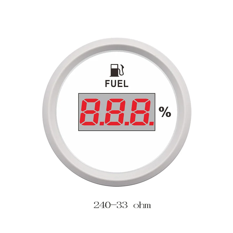 0-190ohm мотоцикла лодка индикатор уровня топлива метров цифровой масляный бак измерительные приборы для автомобиля, грузовика, яхта автомобиля 12V 24V - Цвет: WW   240-33 ohm