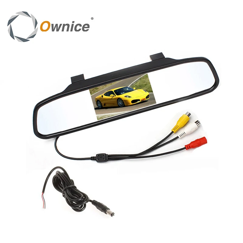 Ownice Big Sale 480x272 4 3 Color Digital TFT LCD Screen Car Rear View Mirror Monitor