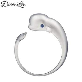 

New Arrivals 925 Sterling Silver Temperament Whale Rings for Women Adjustable Size Ring Fashion sterling-silver-jewelry