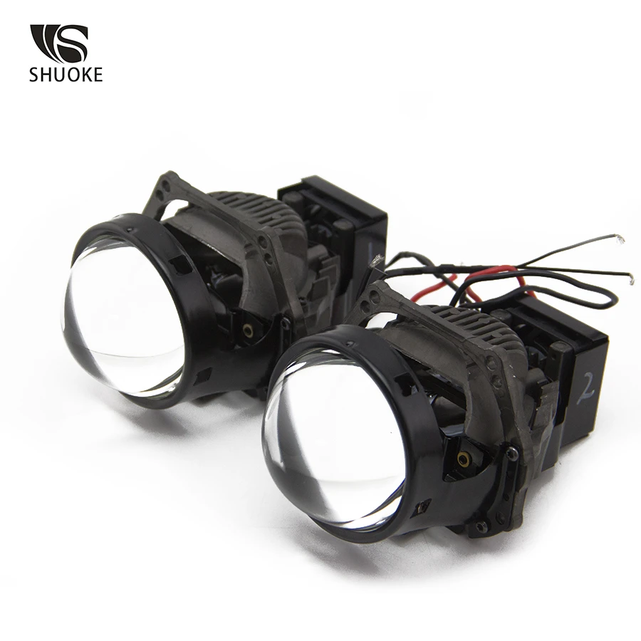 Shuoke 3 0インチバイキセノンプロジェクターレンズledプロジェクターレンズライト12v 3a 37ワット6000 18k 7000lm hライフ2個バイプロジェクターヘッドライト送料無料 Car Light Accessories Aliexpress