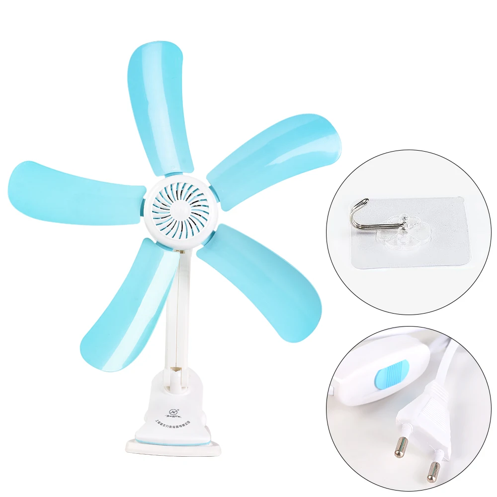 EU/US/AU Plug Multifunction Wall Hanging Table Holder Fan Household Hot Quiet 5 Leaves Electric Clip Fan Summer Cooler Clip Fans