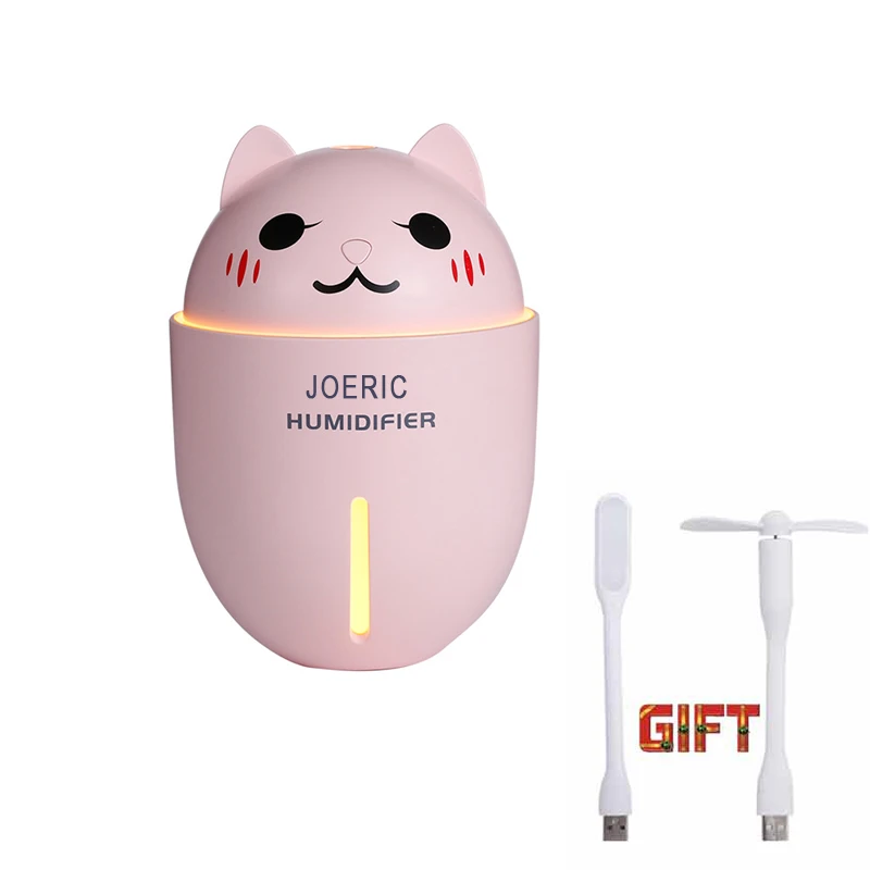 

JOERIC 320ML Air Humidifier USB Humidifiers for Home Car Portable 3 In 1 Aroma Essential Oil Diffuser With LED Fan Night Light