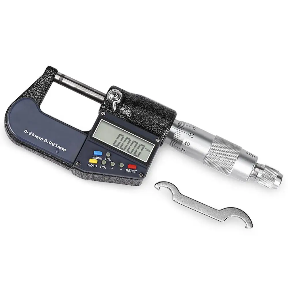 

ANENG 0.001mm Digital Micrometer Stainless Steel Digital Micrometer Electronic 0-25mm Micrometer Caliper for metal processing