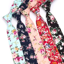 Мужской Хлопковый галстук с цветочным принтом, 6 см., модное мужское свадебное платье для вечеринки, галстук с принтом, gravatas ho, мужская рубашка, галстук-бабочка, corbatas para hombre