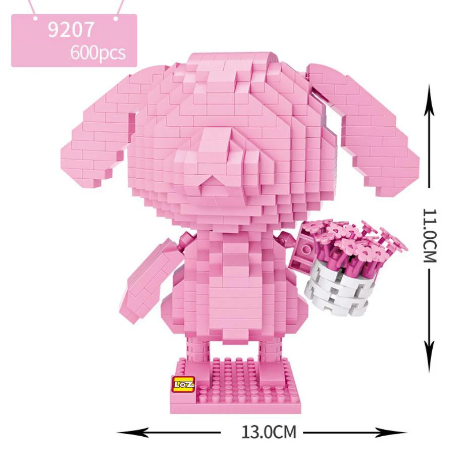 LOZ Funnly животных Любовь Кролик Мини diamond building block assemable модель nanoblock кирпичи для обувь девочек Подарки