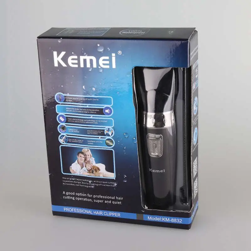 Kemei высокое качество электрическая машинка для стрижки волос перезаряжаемая профессиональная машинка для стрижки волос Водонепроницаемая KM-8832