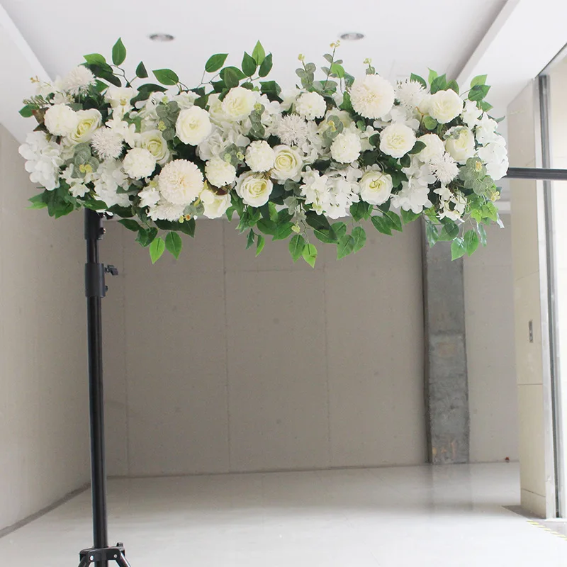 50*100Cm Custom Wedding Flower Wall Arrangement Supplies Silk Peony Artificial Flowers Row Decor for Wedding Iron Arch Backdrop