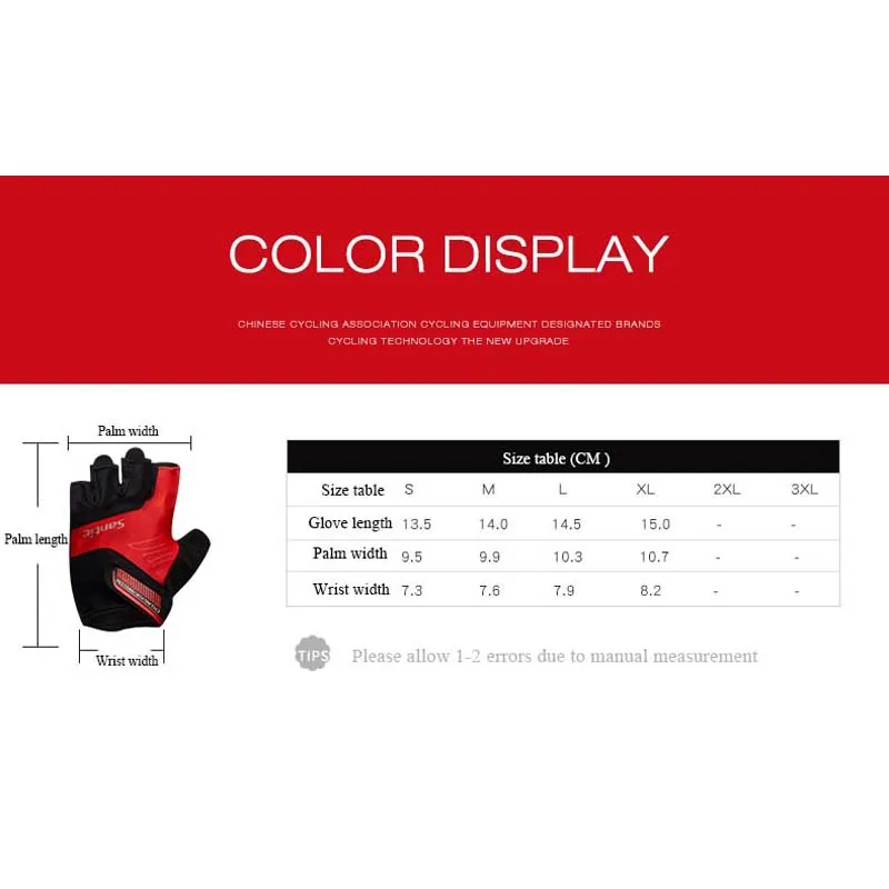 Santic mitad Mitad de dedo bici bicicleta Guantes de verano Ciclismo Guantes acolchado Anti-shock deportiva transpirable MTB Guantes de Ciclismo Santic mitad Mitad de dedo bici bicicleta Guantes de verano Ciclismo Guantes acolchado Anti-shock deportiva transpirable MTB Guantes de Ciclismo