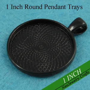 1 inch round pendant trays black