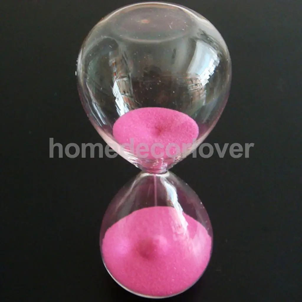 15 Minutes Sandglass Hourglass Sand Clock Timers Desktop Clock 7 Colors to Choose