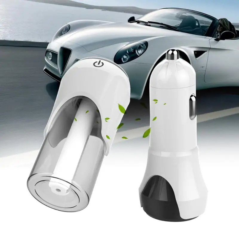 Alloet 50 мл миниатюрный Автомобильный увлажнитель воздуха двойной зарядное устройство USB увлажнитель авто кислородный бар очиститель