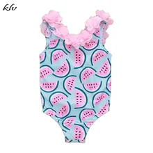 Милый детский купальный костюм с рисунком арбуза и фруктов; кружевные купальные костюмы с лепестками; одежда для бассейна