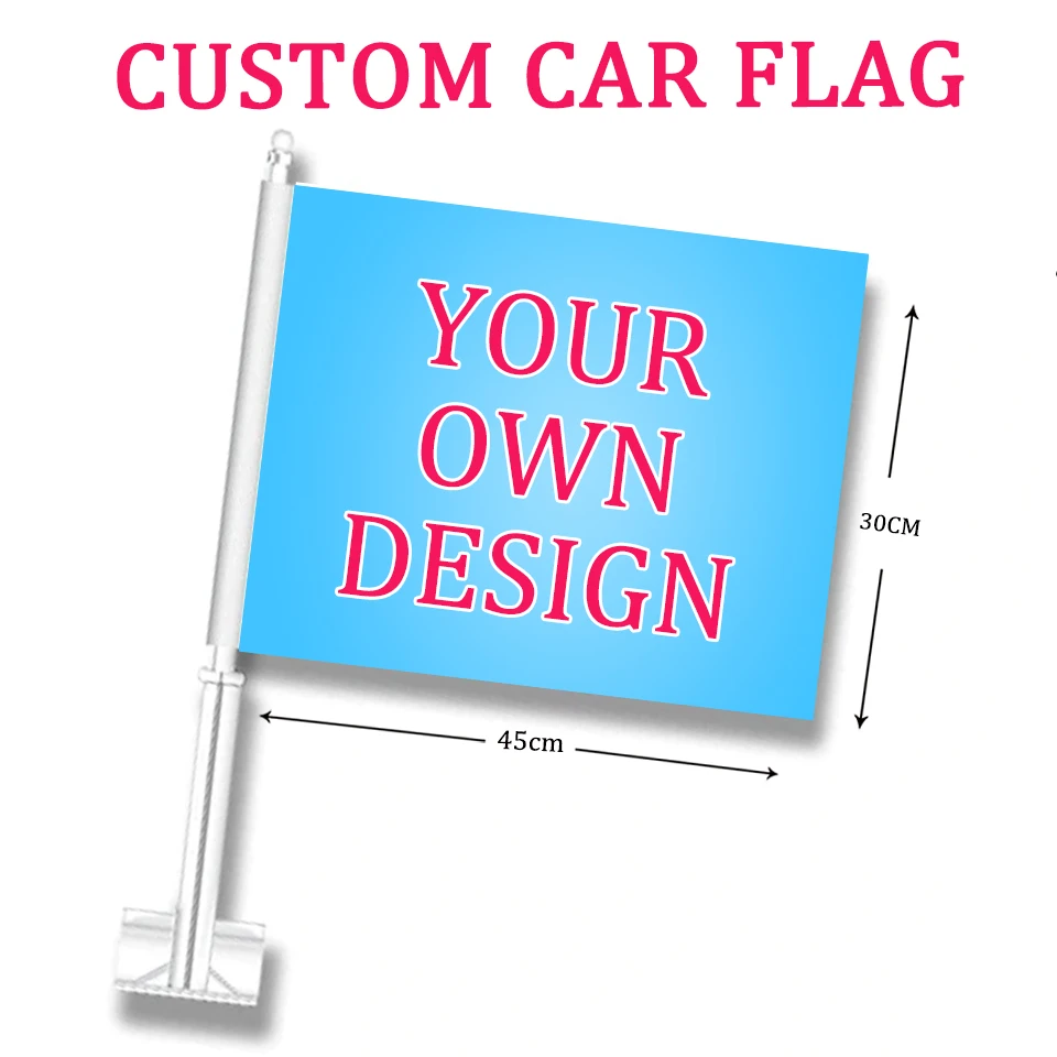 

custom car flag 30x45cm any logo any color any size