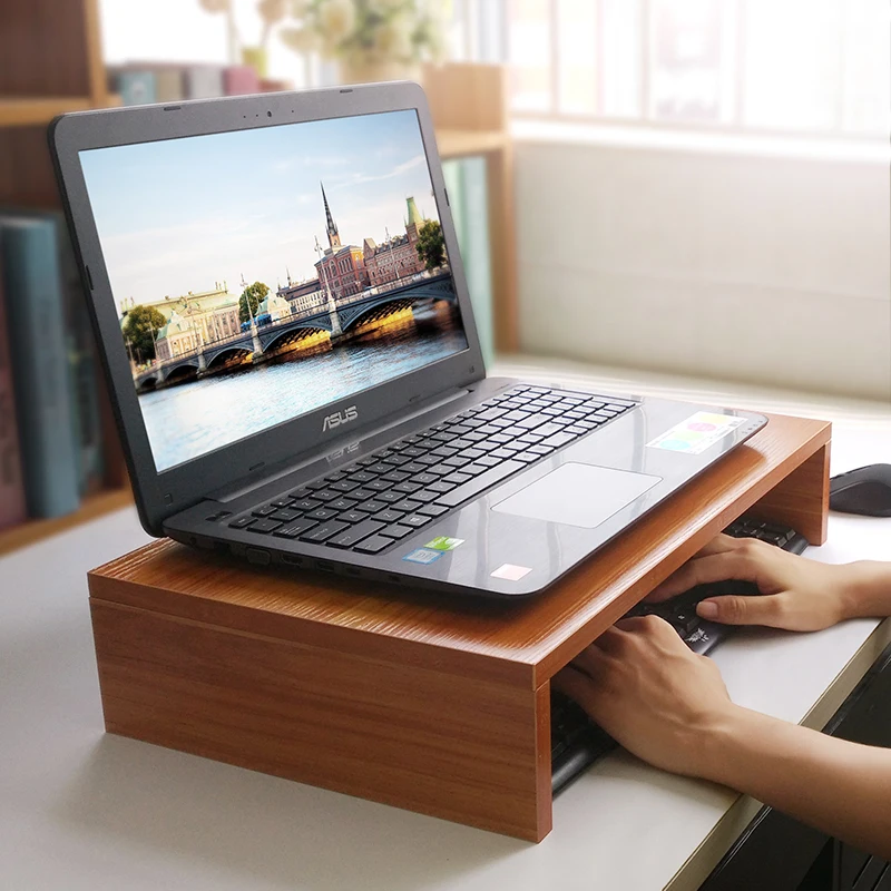 Us 63 47 Computer Desk Monitor Stand Increase Frame Simple Desktop Storage Shelves Printer Laptop In Desks From Furniture On