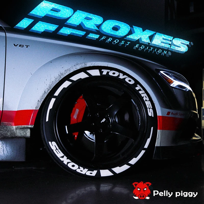 

4 Tires x Car Tire Wheel Sticker Car Tuning Universal 3D logo Sticker Upgrade Material Automobile Tire Sticker Personalized