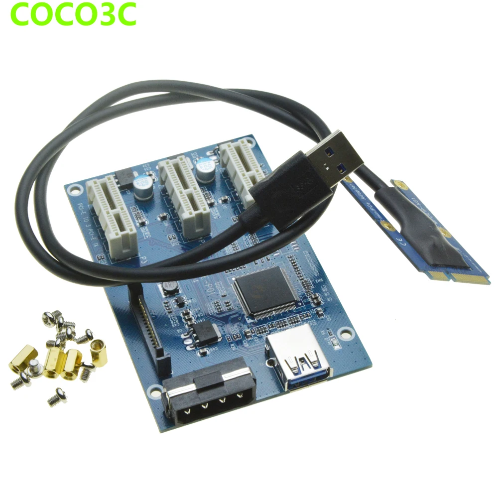 Мини PCIe 1 до 3 PCI express 1X Слоты Riser Card адаптер расширения мини ATX ноутбук к PCI-e порт мультипликатор