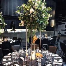 80 см высокая ваза для цветов Золотая колонна-подставка металлическая дорога ведущий Свадебный центральный цветок стойка для мероприятий вечерние украшения