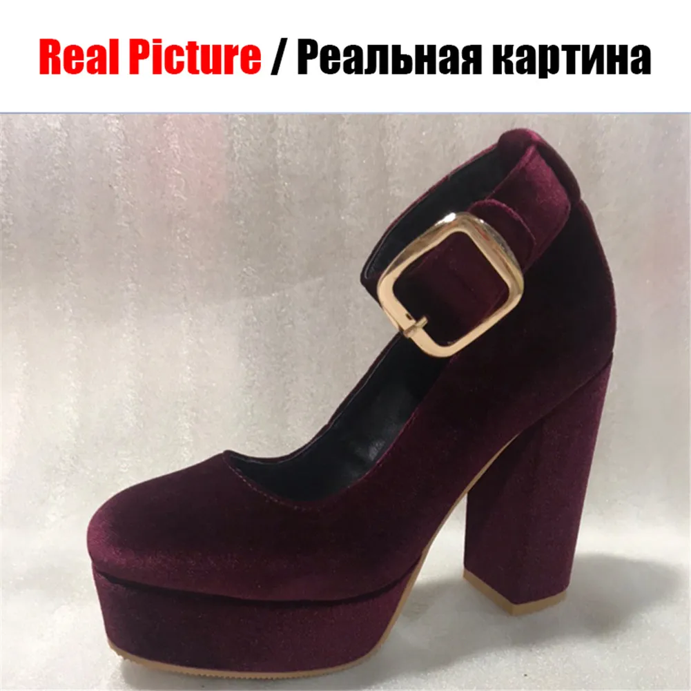 BONJOMARISA/весна осень 2020 г. Новые черные туфли лодочки с ремешком на щиколотке