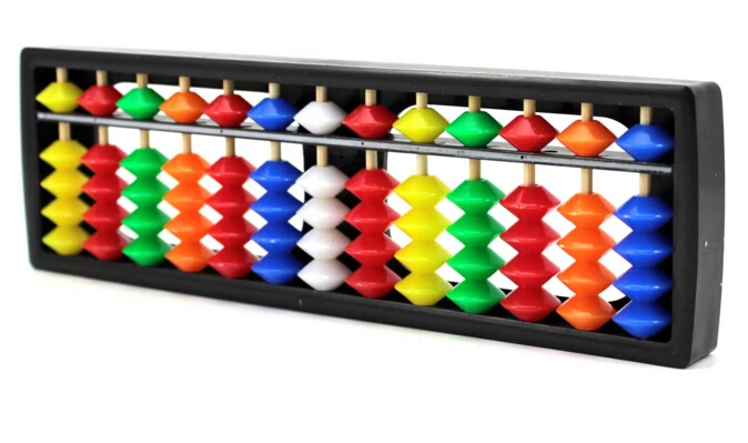

13 Column Portable Arithmetic Colorful Beads Mathematics Calculate Tool Abacus