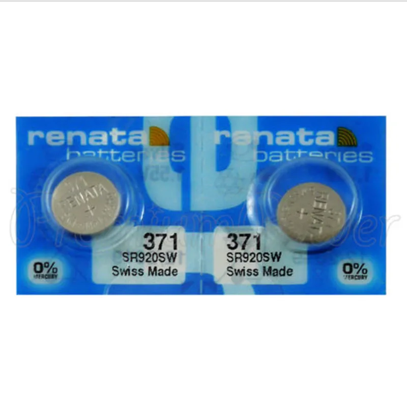 

2Pcs/Lot RETAIL Brand New Renata LONG LASTING 371 SR920SW LR69 LR920 AG6 Watch Battery Button Coin Cell Swiss Made 100% Original