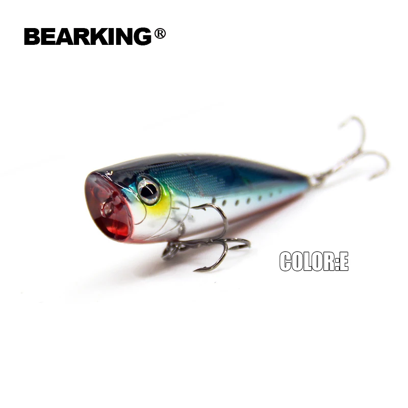 BearKing Hot model  fishing tackle 5pcs/lot A+ fishing lures,hard baits popper 5 assorted colors,popper 60mm 7.0g free shipping